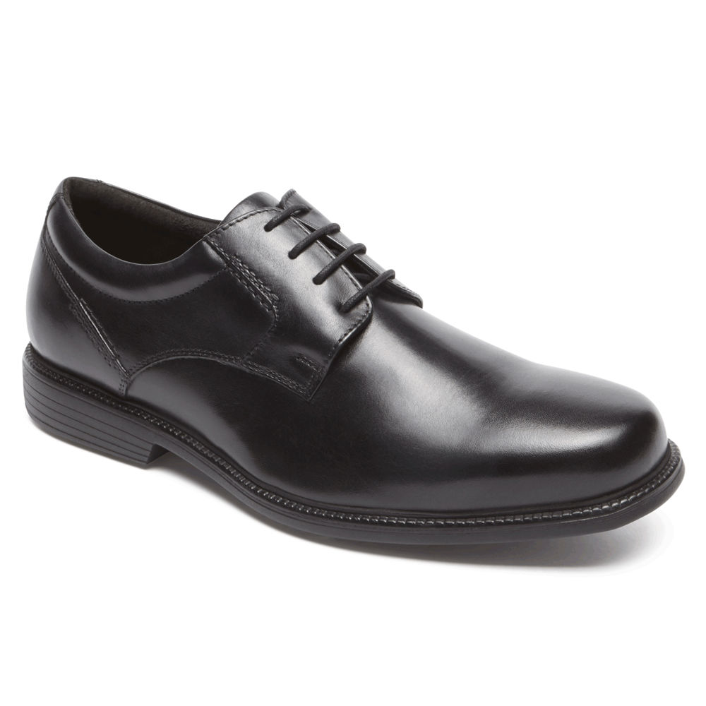 Rockport Oxfords Herre Svart - Charles Road Plain Toe - QFDN35614